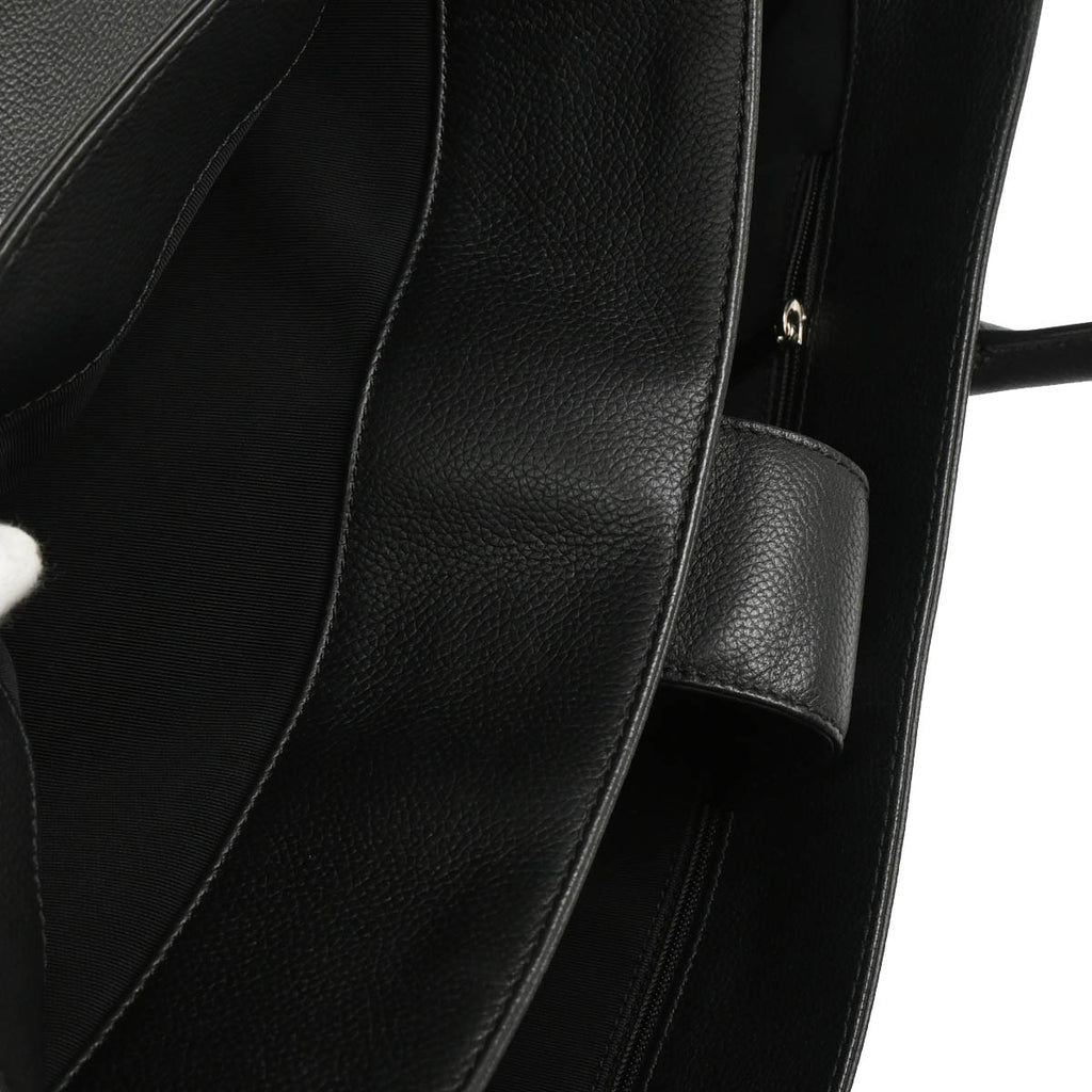 Chanel 2013-2014 Black Calfskin Executive Cerf Tote 2way Shoulder Bag