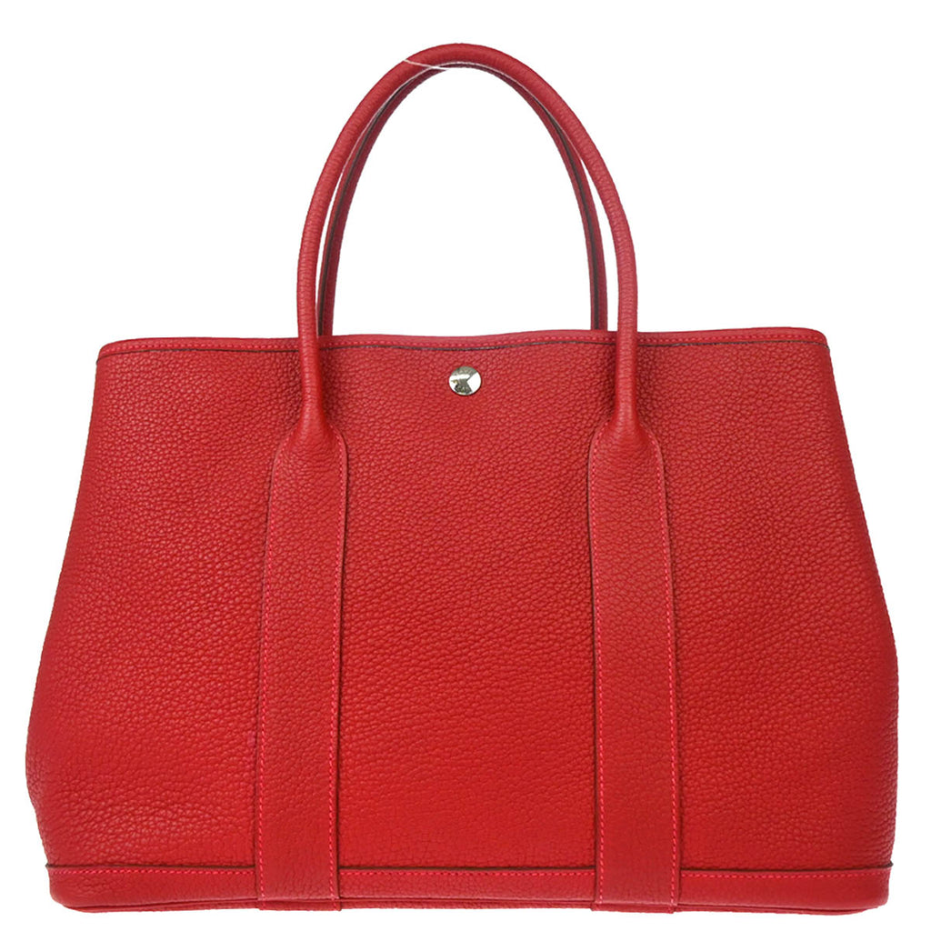 Hermes 2016 Rouge Vif Negonda Garden Party 36 PM Tote Handbag