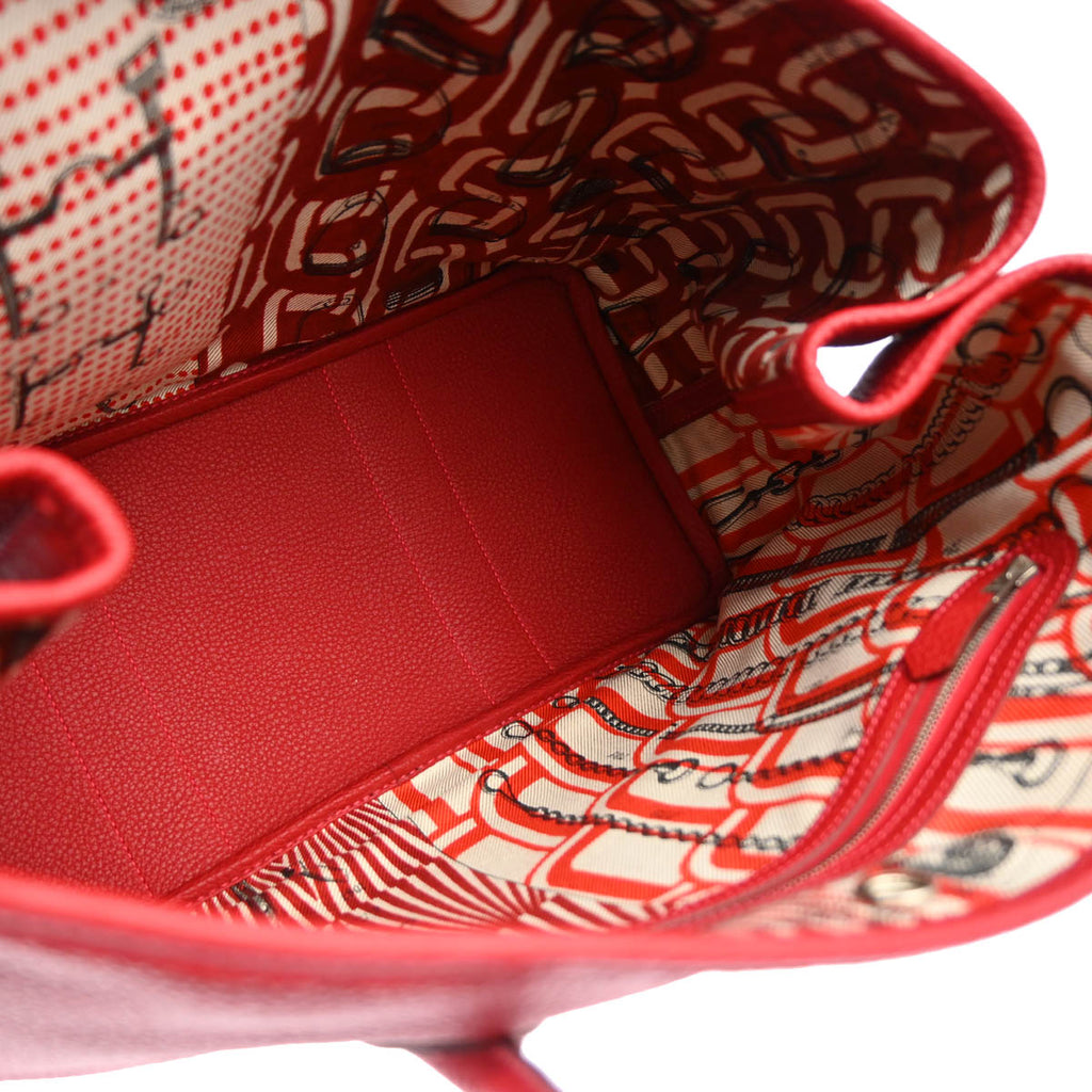 Hermes 2016 Rouge Vif Negonda Garden Party 36 PM Tote Handbag
