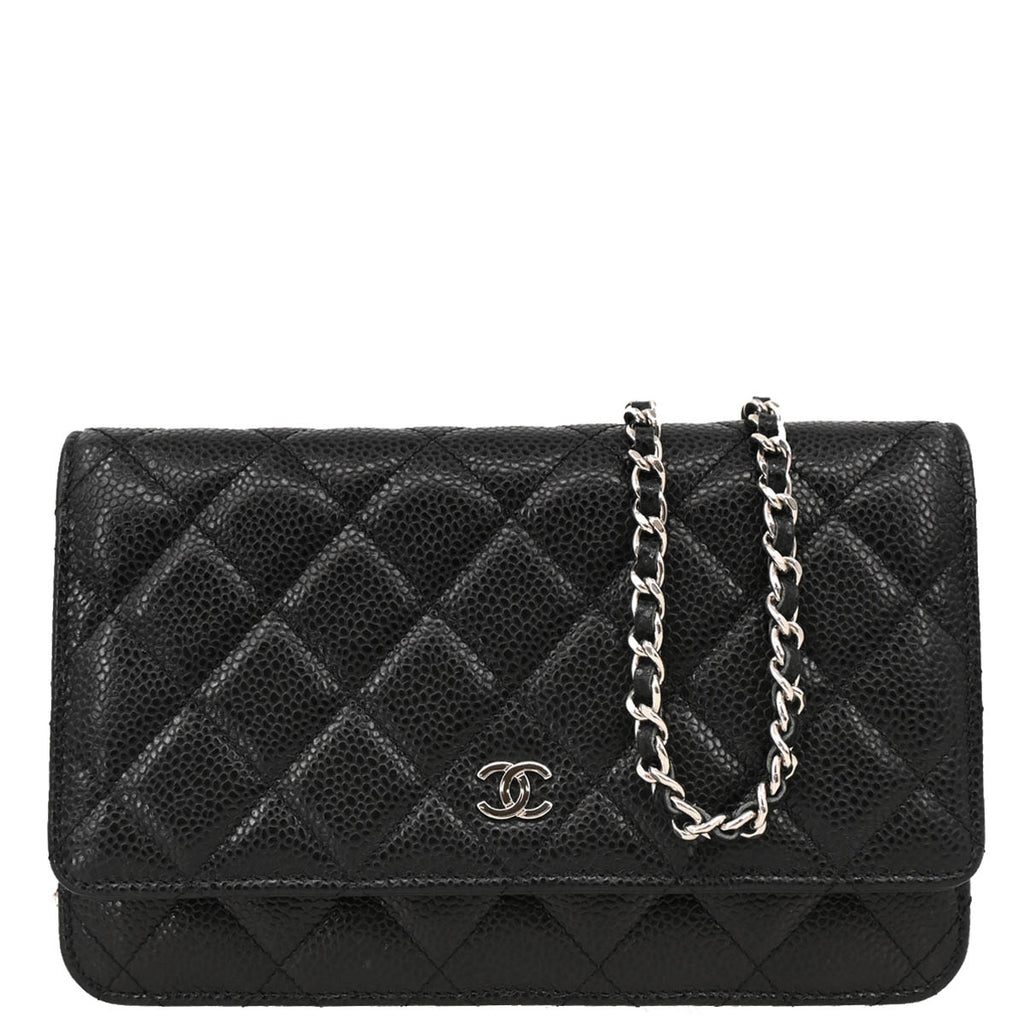 Chanel 2019 Black Caviar Classic WOC Shoulder Wallet Bag