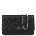 Chanel 2019 Black Caviar Classic WOC Shoulder Wallet Bag