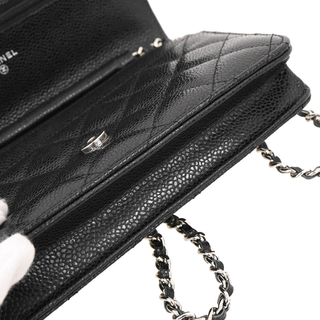 Chanel 2019 Black Caviar Classic WOC Shoulder Wallet Bag