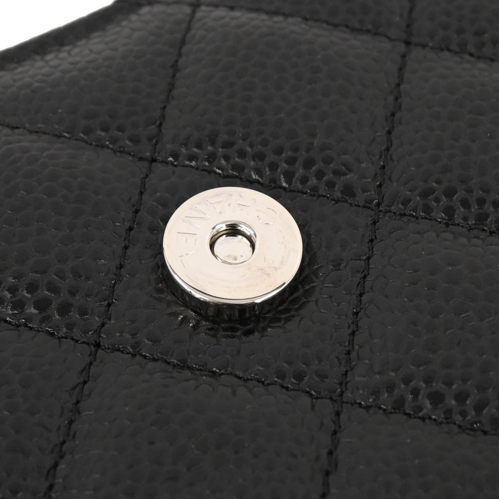 Chanel 2019 Black Caviar Classic WOC Shoulder Wallet Bag