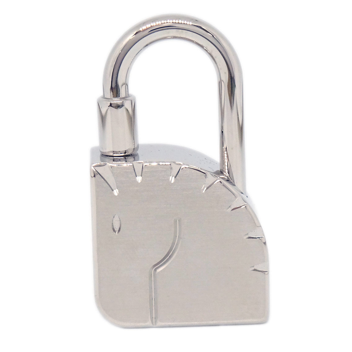Hermes Horse Cadena Silver Small Good