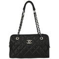 Chanel 2012-2013 Black Caviar Chain Tote Shoulder Bag