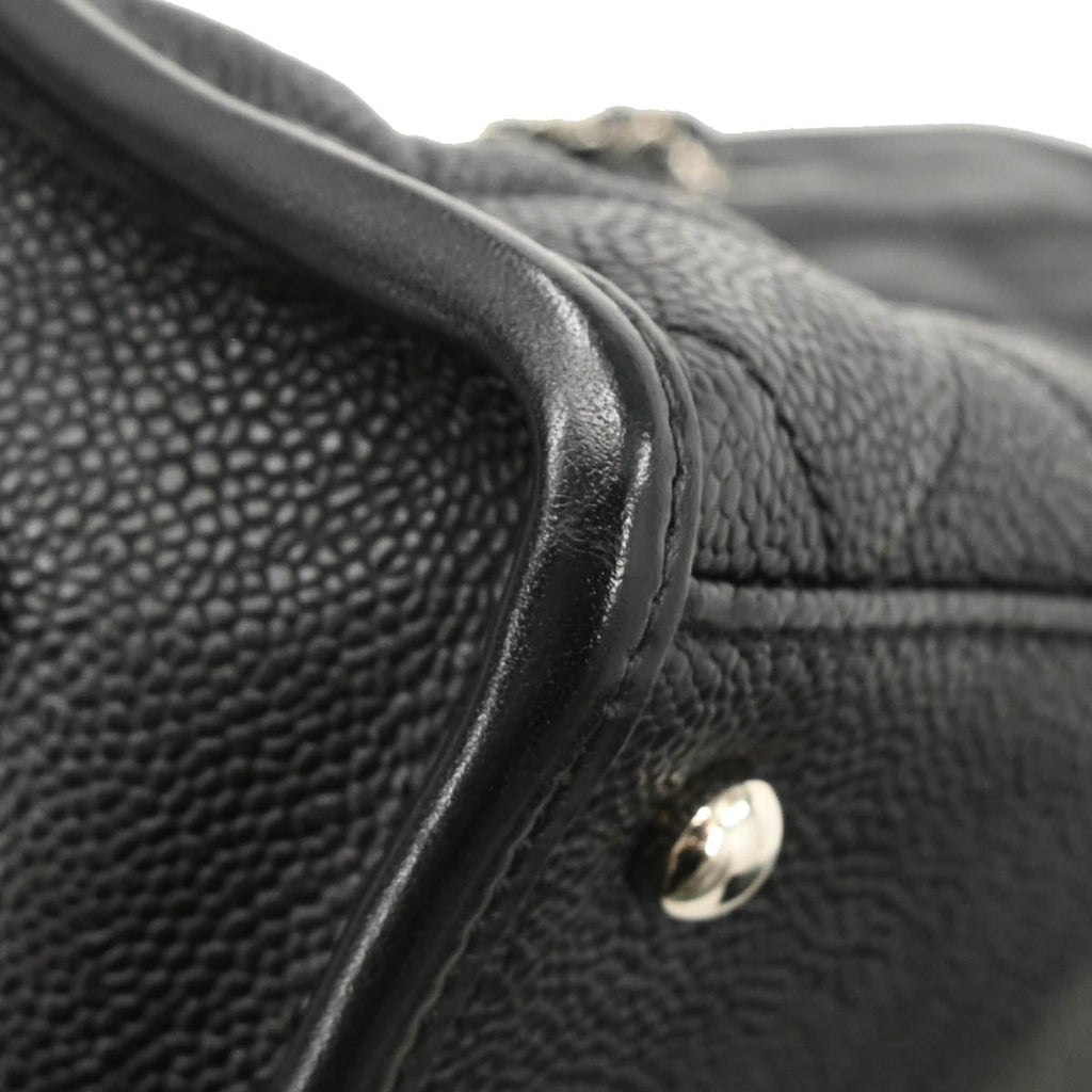 Chanel 2012-2013 Black Caviar Chain Tote Shoulder Bag