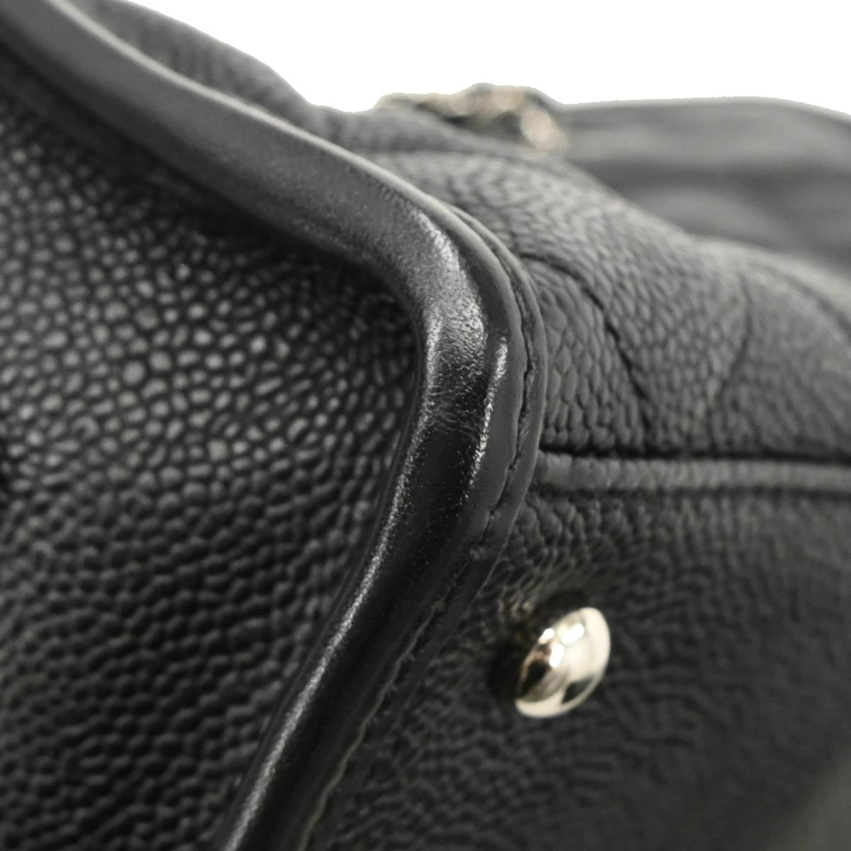 Chanel 2012-2013 Black Caviar Chain Tote Shoulder Bag
