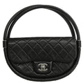 Chanel 2013-2014 Black Lambskin Small Hula Hoop Handbag