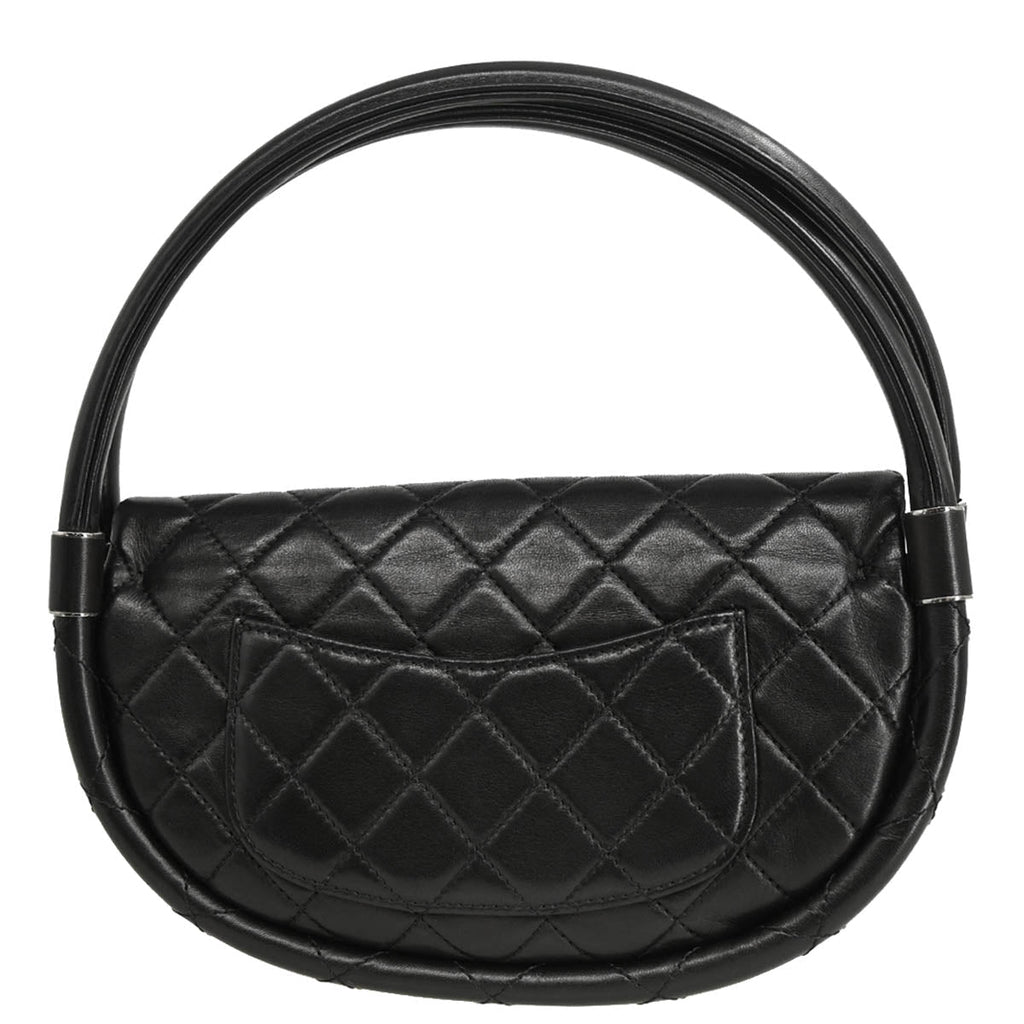 Chanel 2013-2014 Black Lambskin Small Hula Hoop Handbag