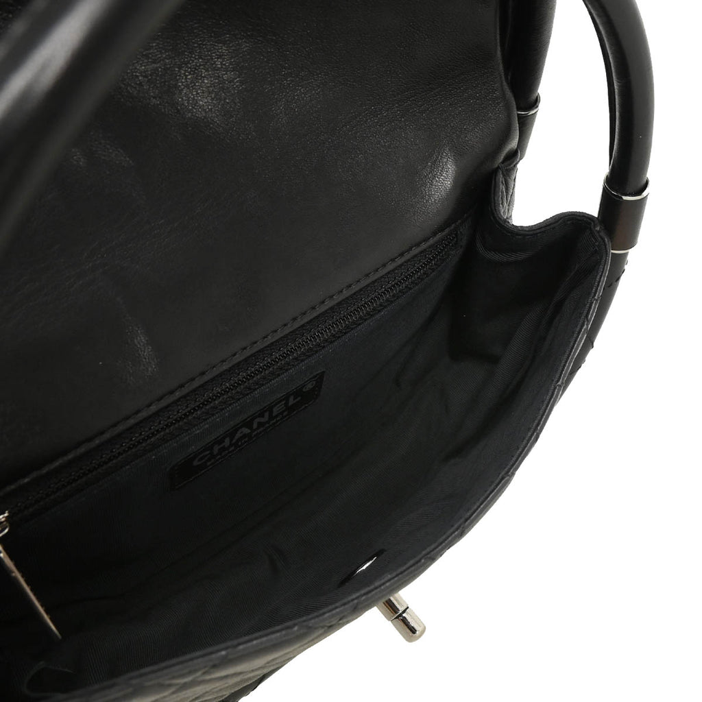 Chanel 2013-2014 Black Lambskin Small Hula Hoop Handbag