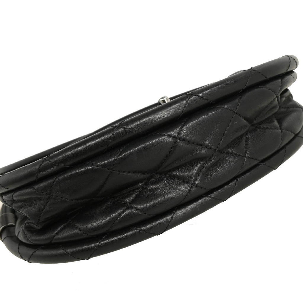 Chanel 2013-2014 Black Lambskin Small Hula Hoop Handbag