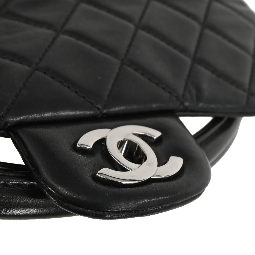 Chanel 2013-2014 Black Lambskin Small Hula Hoop Handbag