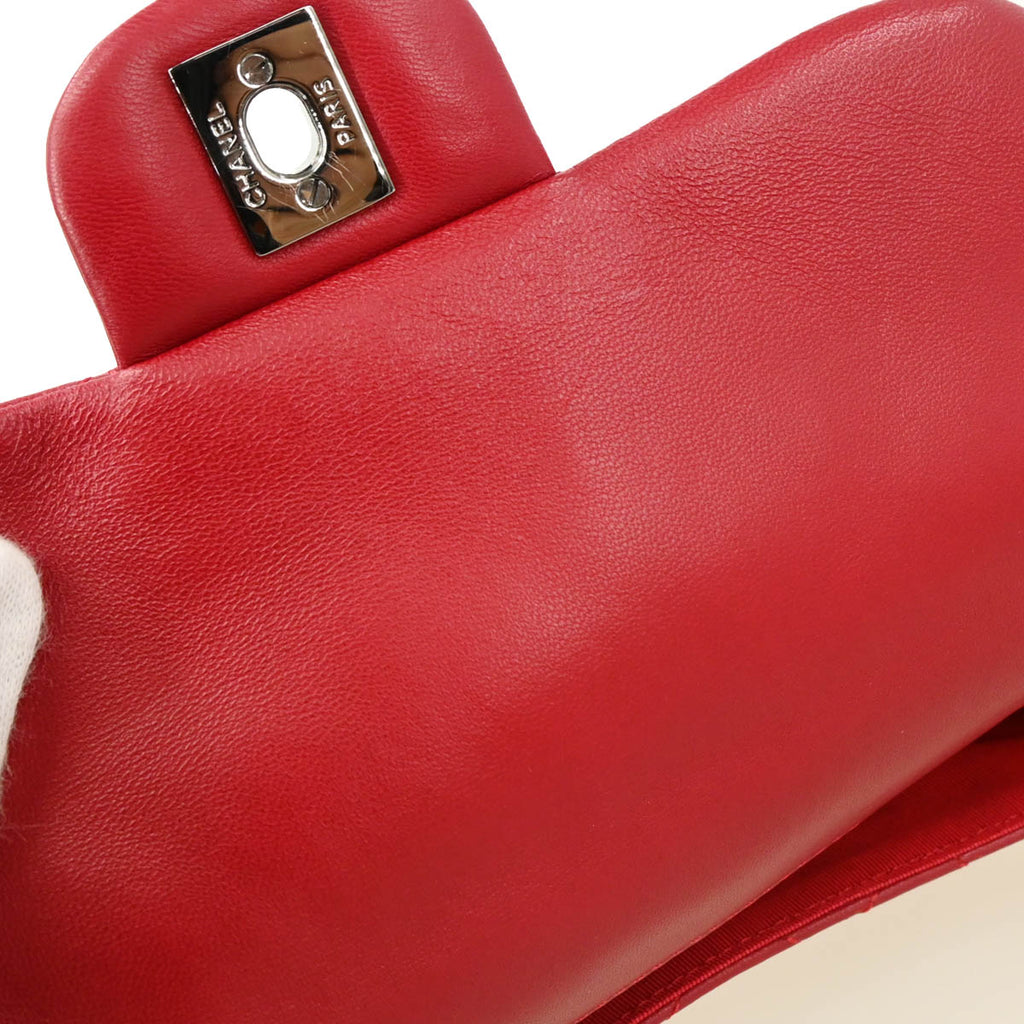 Chanel 2013-2014 Red Lambskin Small Hula Hoop Handbag
