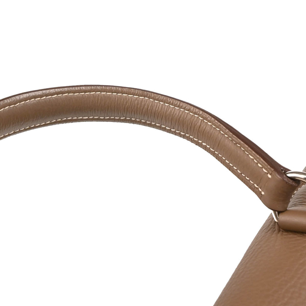 Hermes 2010 Etoupe Gray Togo Shoulder Kelly Handbag