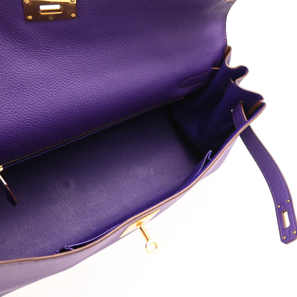 Hermes 2010 Iris Togo Shoulder Kelly Handbag