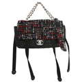 Chanel 2017-2018 Black Nylon Tweed Astronaut Essentials Shoulder Bag