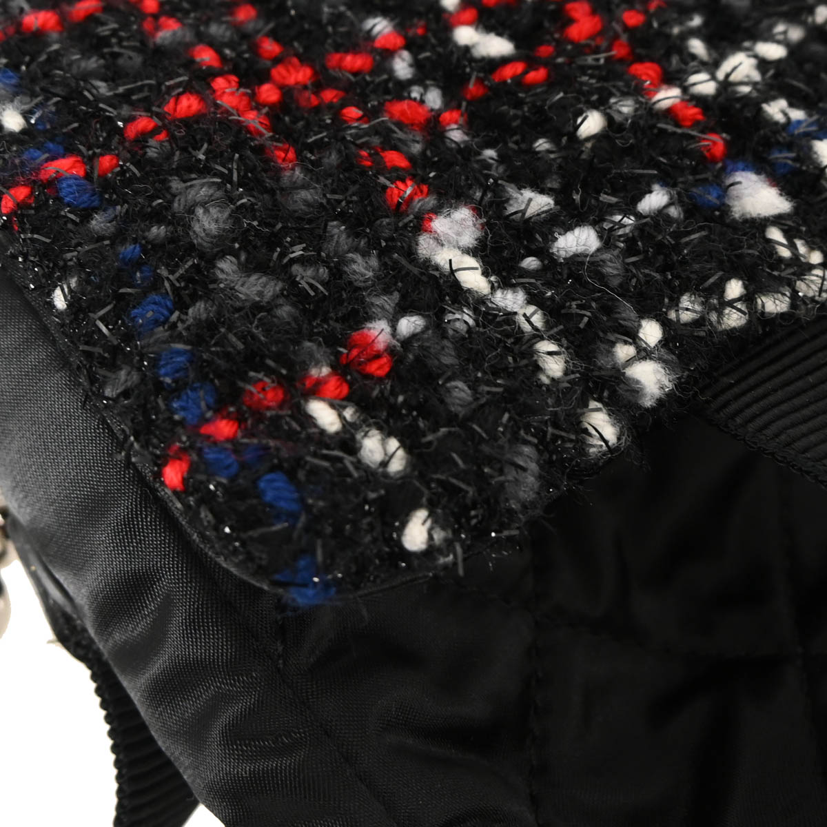 Chanel 2017-2018 Black Nylon Tweed Astronaut Essentials Shoulder Bag