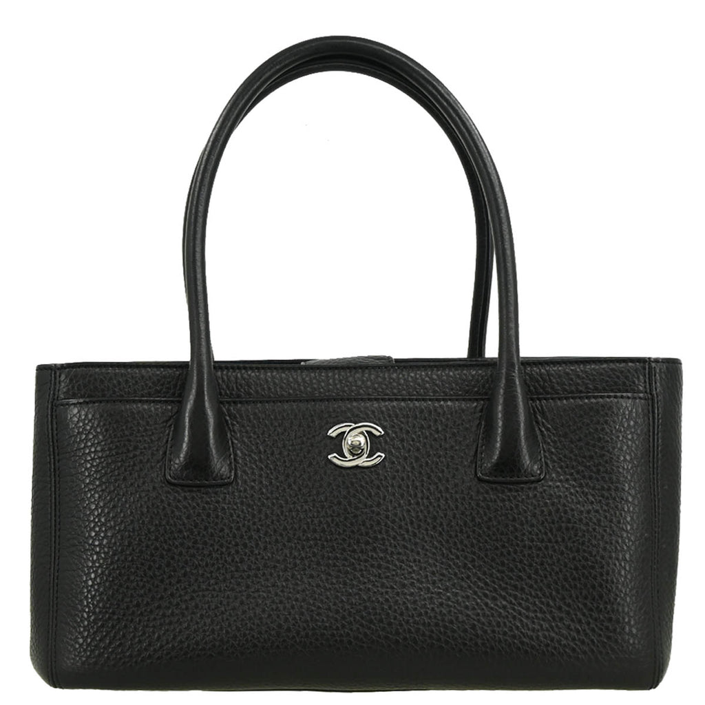 Chanel 2014-2015 Black Deerskin Executive Cerf Tote Shoulder Bag