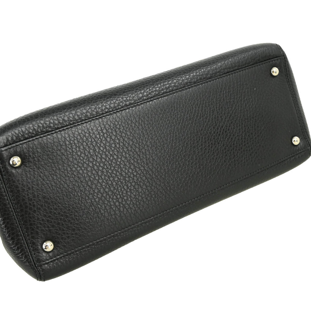 Chanel 2014-2015 Black Deerskin Executive Cerf Tote Shoulder Bag