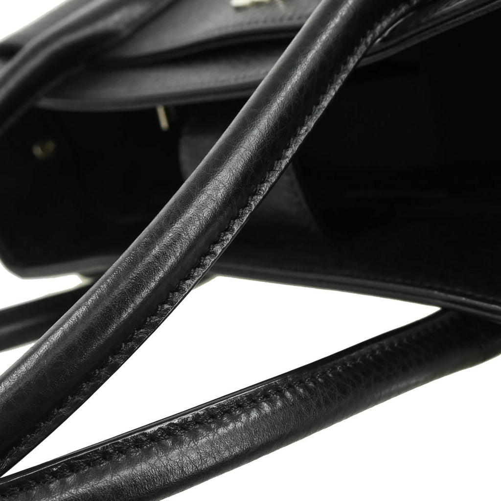 Chanel 2014-2015 Black Deerskin Executive Cerf Tote Shoulder Bag