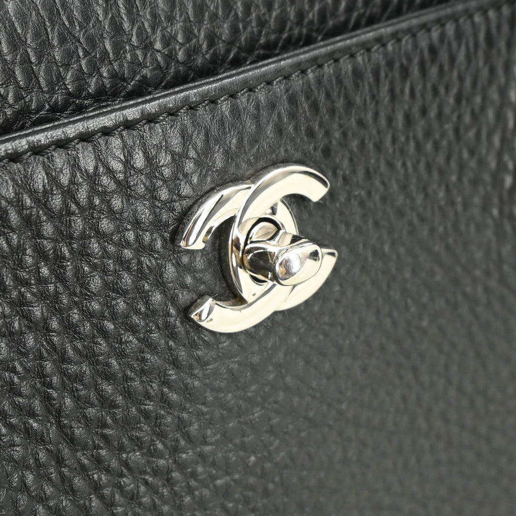 Chanel 2014-2015 Black Deerskin Executive Cerf Tote Shoulder Bag