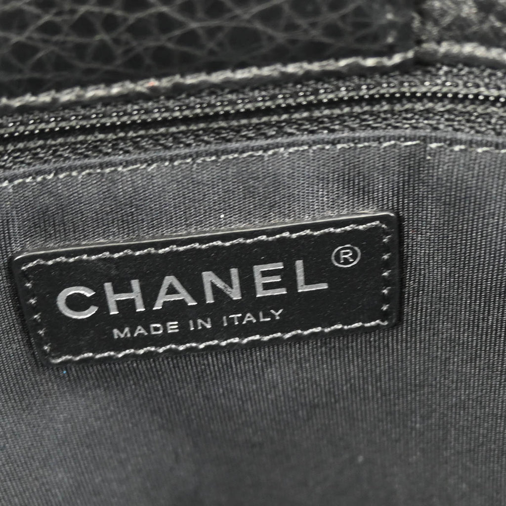 Chanel 2014-2015 Black Deerskin Executive Cerf Tote Shoulder Bag
