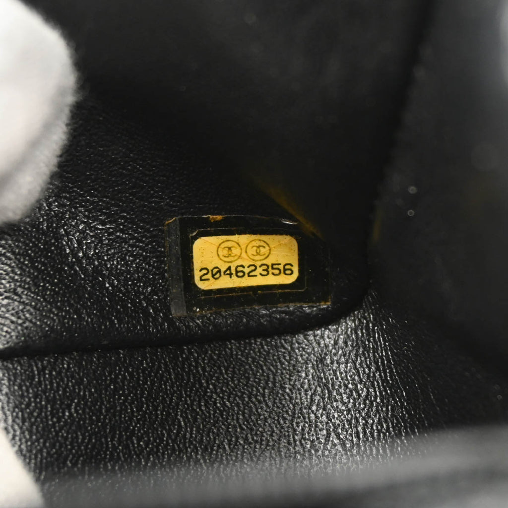 Chanel 2014-2015 Black Caviar Mini Classic Square Flap Shoulder Bag