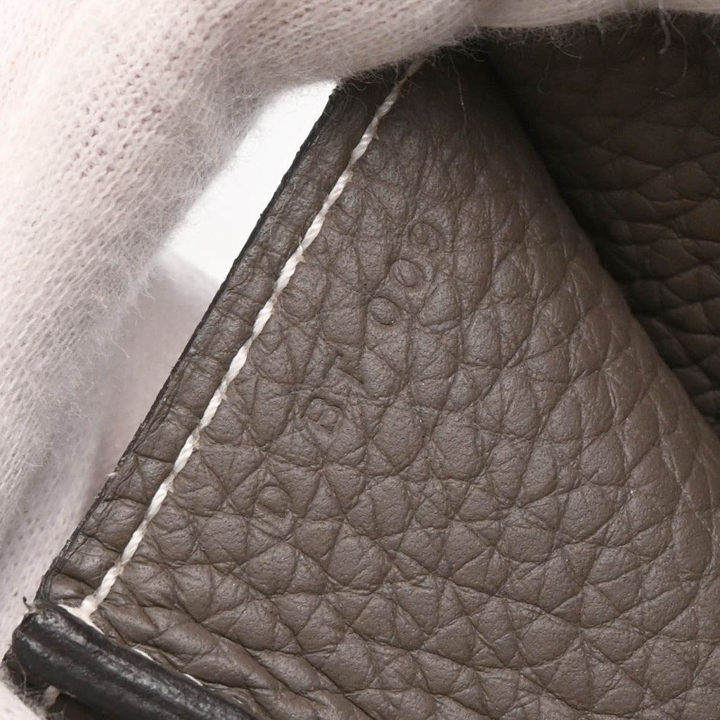 Hermes 2019 Gris Asphalt Taurillon Clemence Halzan 31 Handbag 2way Shoulder