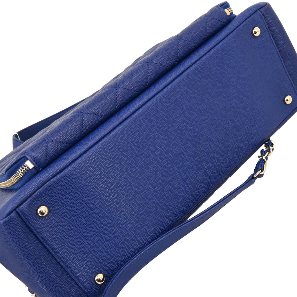 Chanel 2017-2018 Blue Caviar Business Affinity Shopping Tote Bag