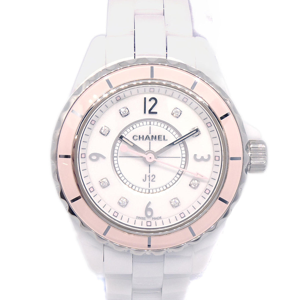Chanel J12 Ref.H4466 29mm Quartz Watch Ceramic SS Diamond