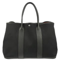 Hermes 2019 Black Toile Officier Garden Party TGM Tote Handbag