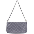 Chanel 2010-2011 Gray Calfskin Bicolore WOC Wallet Handbag