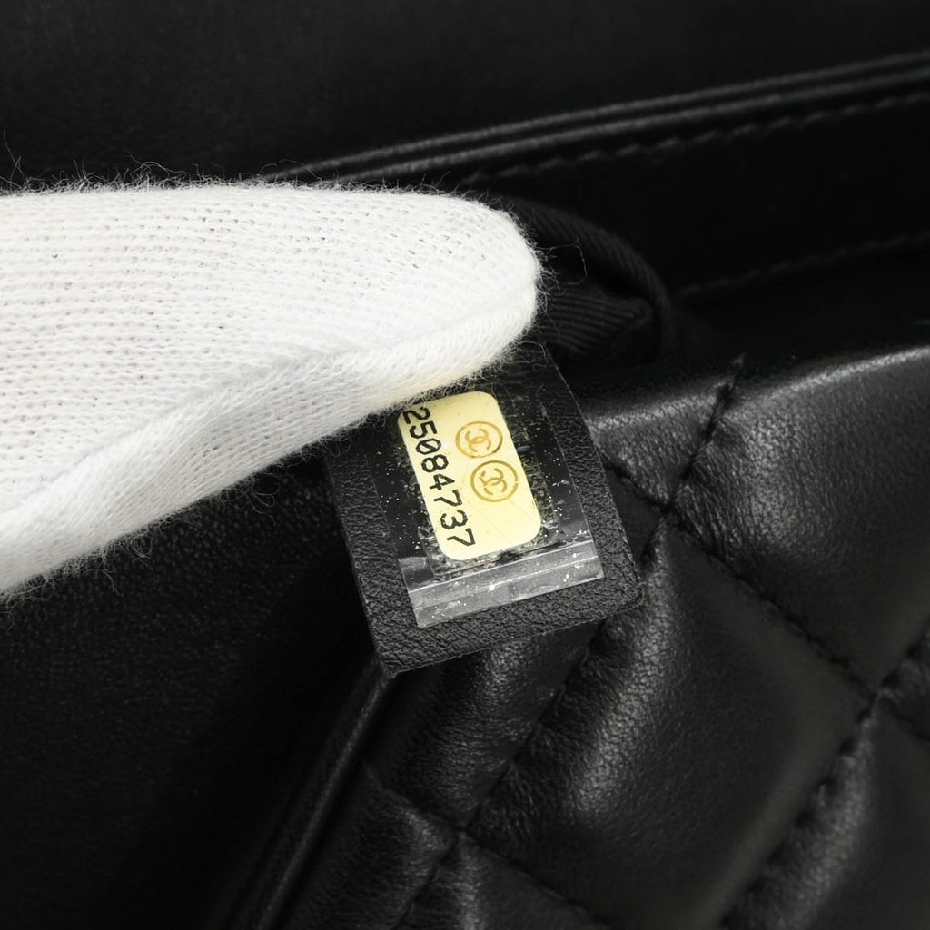 Chanel 2018 Black Lambskin Pouch Clutch Bag