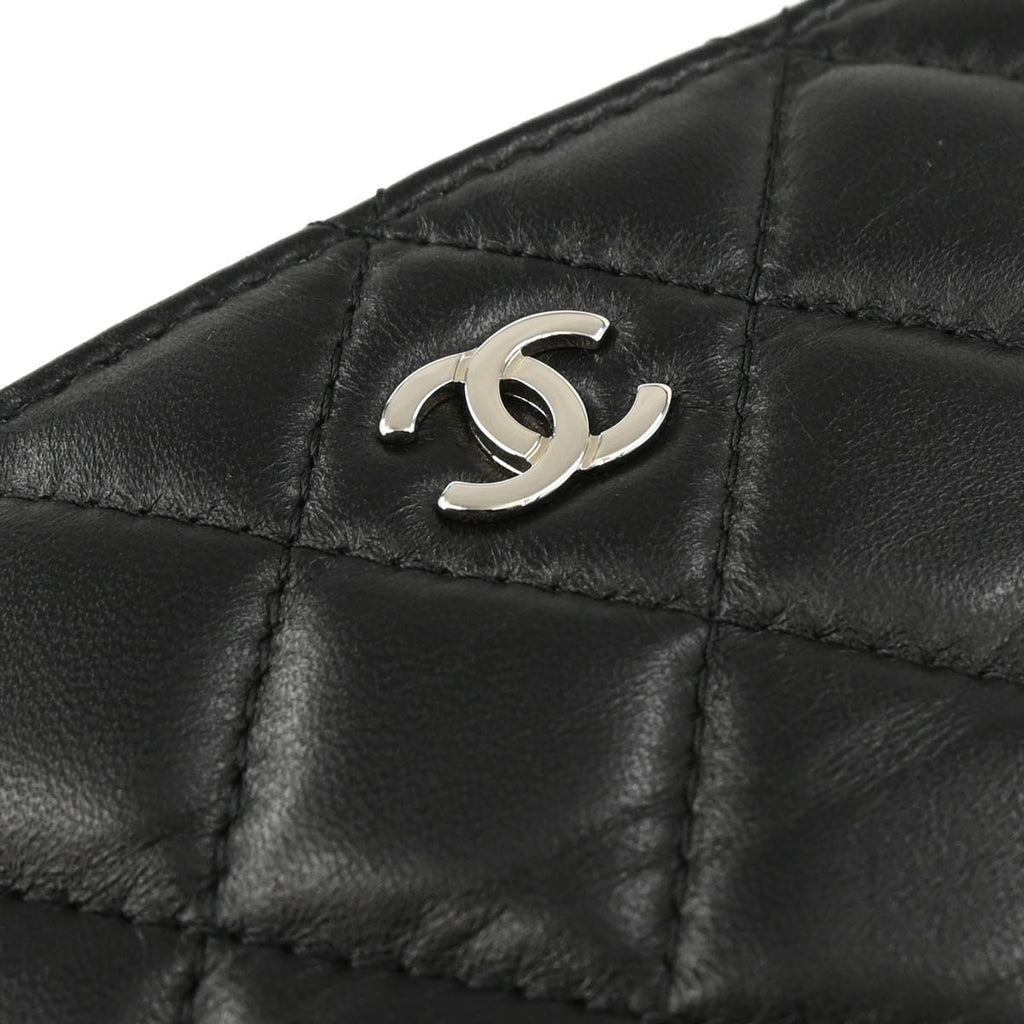 Chanel 2017 Black Lambskin WOC Shoulder Wallet Bag