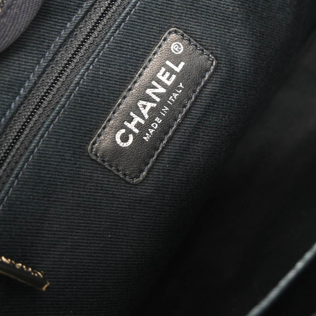 Chanel 2017 Navy Denim Mini Deauville Shoulder Tote Bag