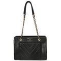 Chanel 2017-2018 Black Lambskin Chevron Handbag