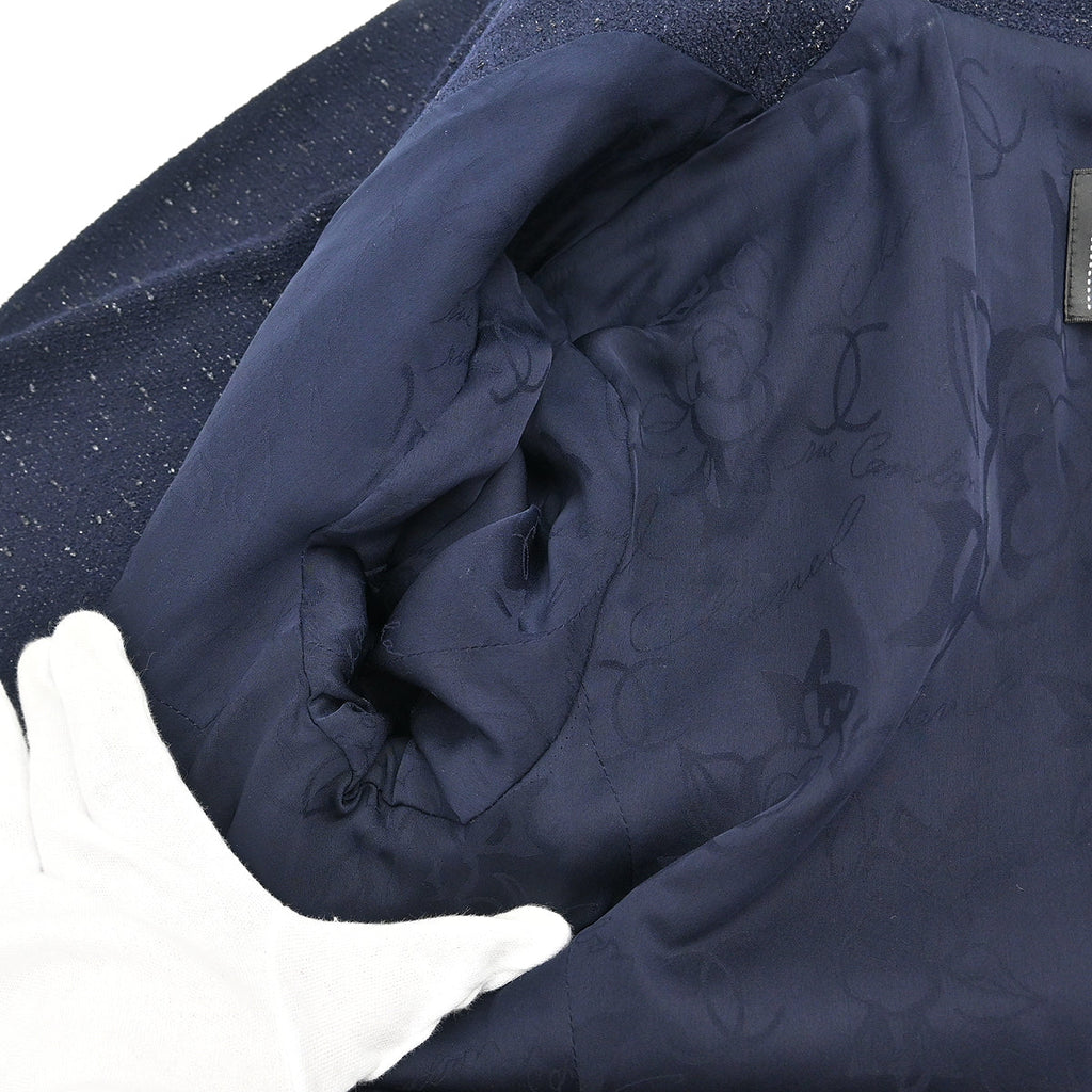 Chanel 2018 Double Breasted Jacket Navy #42