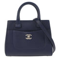 Chanel 2017 Navy Calfskin Neo Executive Tote 2way Shoulder Handbag