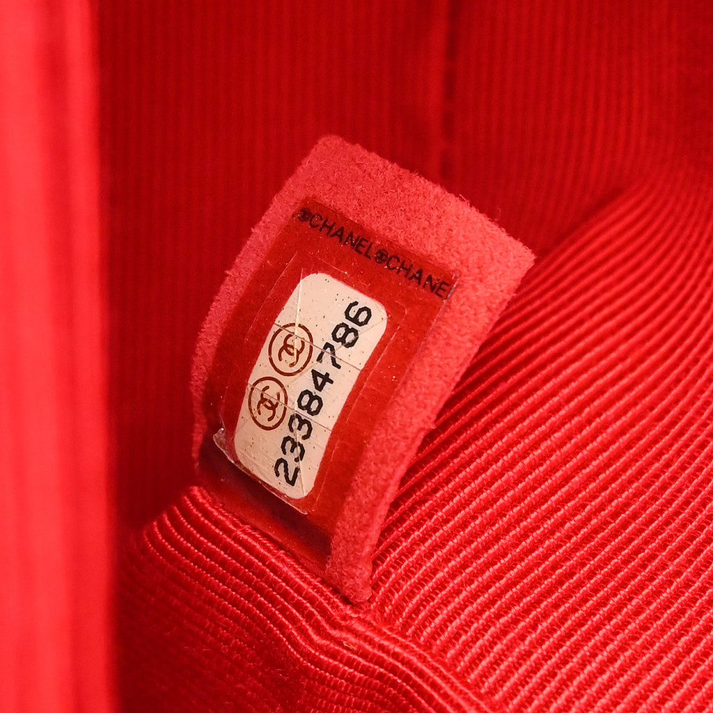 Chanel 2017 Red Velvet Mini Classic Square Flap Shoulder Bag