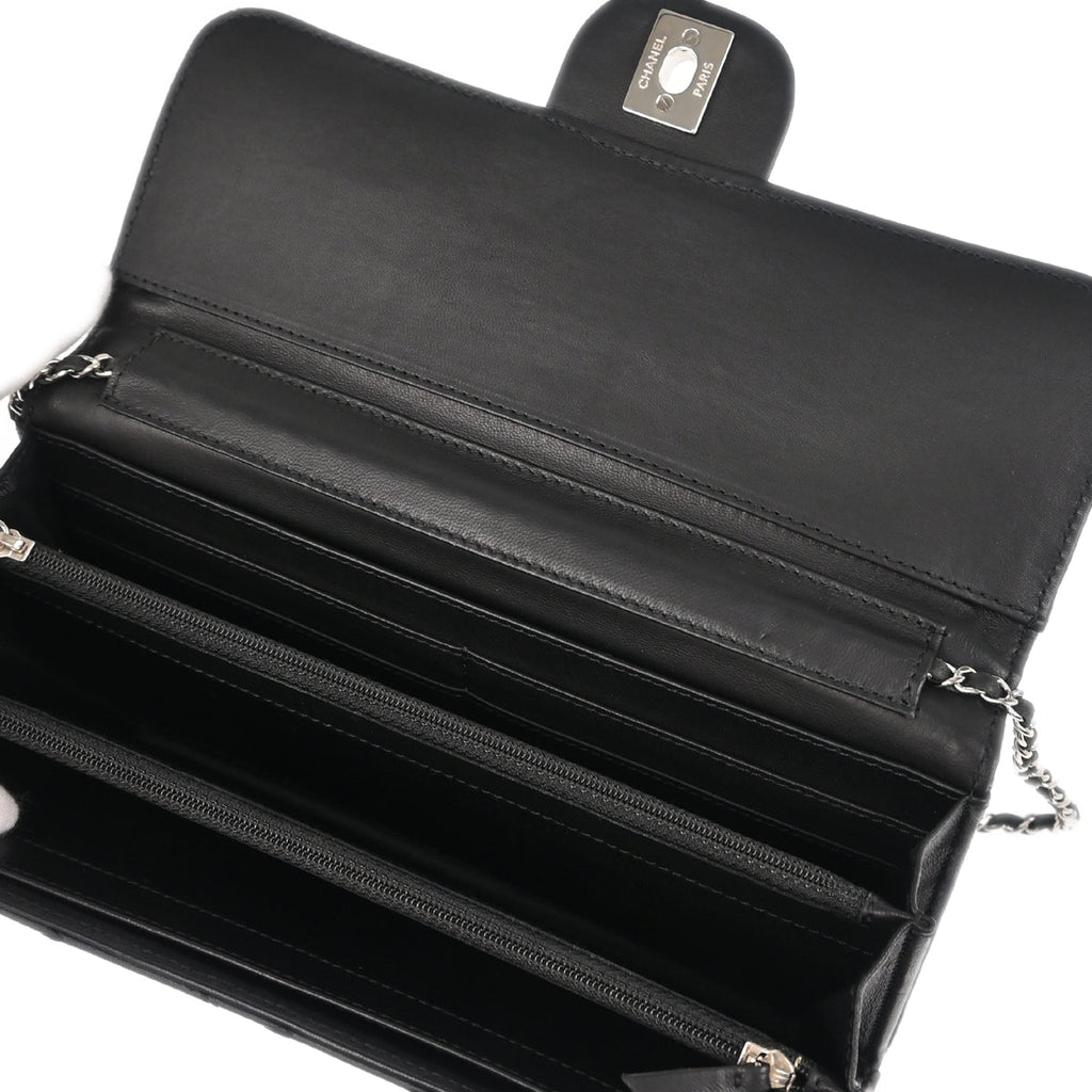 Chanel 2010-2011 Black Calfskin Ultra Stitch WOC Chain Shoulder Wallet Bag