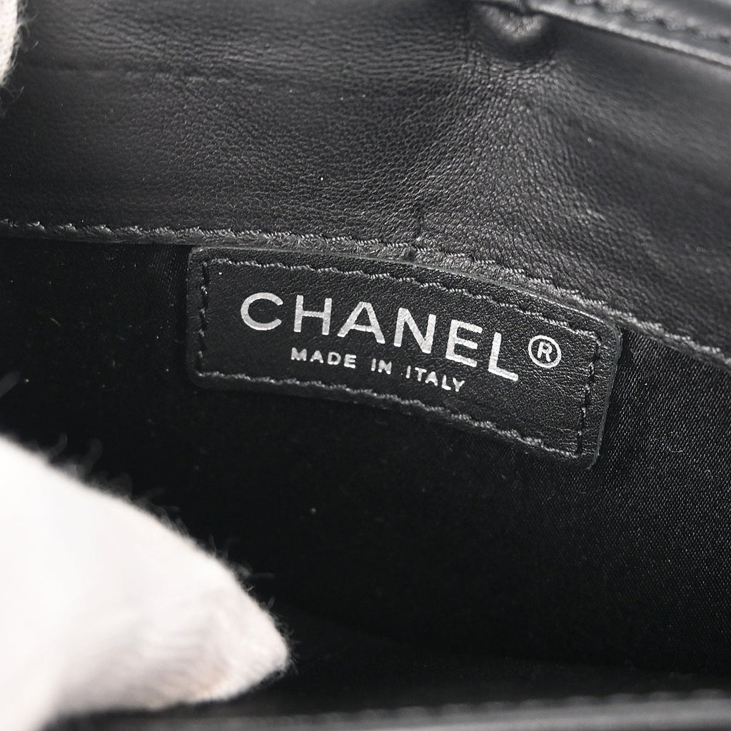 Chanel 2010-2011 Black Calfskin Ultra Stitch WOC Chain Shoulder Wallet Bag