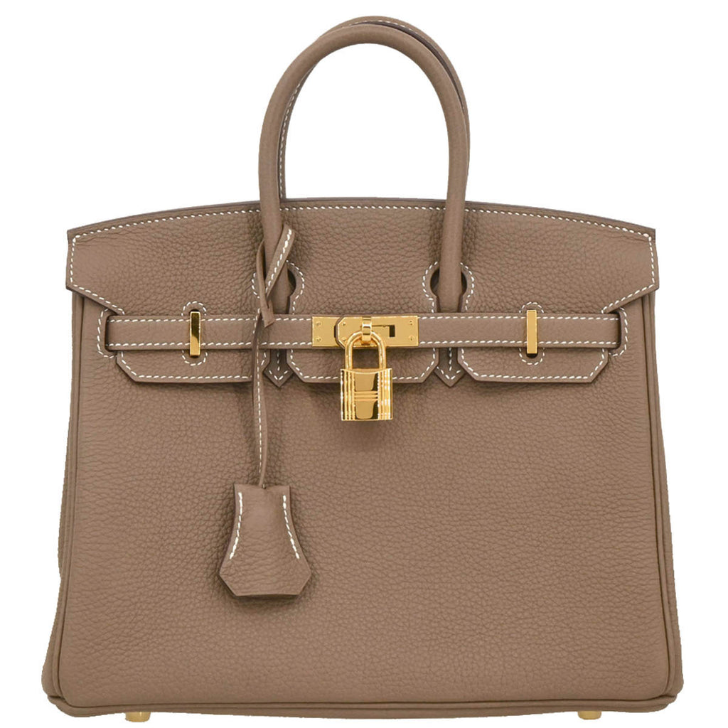 Hermes 2019 Etoupe Gray Togo Birkin 25 Handbag