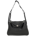 Hermes 2015 Black Taurillon Clemence Lindy 34 Shoulder Bag