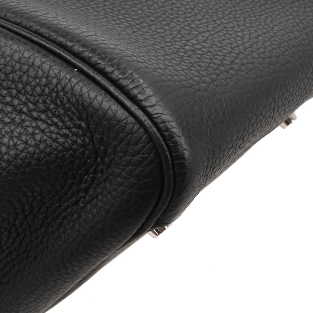 Hermes 2015 Black Taurillon Clemence Lindy 34 Shoulder Bag