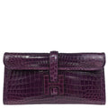 Hermes * 2015 Cassis Niloticus Crocodile Jige Elan 29 Clutch Handbag