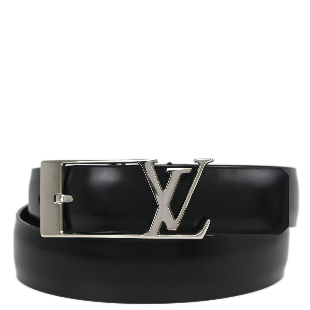 Louis Vuitton 2010 Black Leather Ceinture Belt M9840V #85/34 Small New