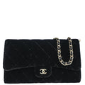 Chanel 2015-2016 Black Velvet Chain Handbag
