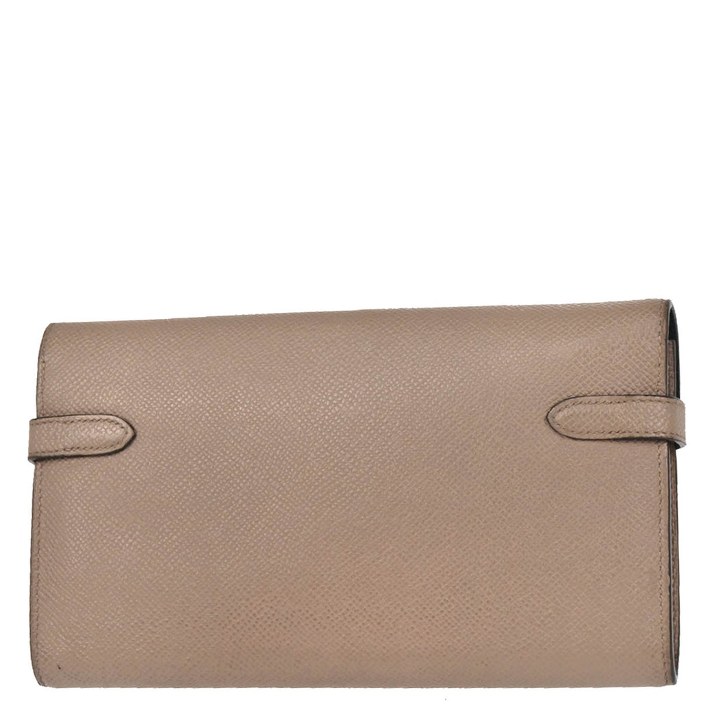 Hermes Tourterelle Gray Epsom Kelly Wallet