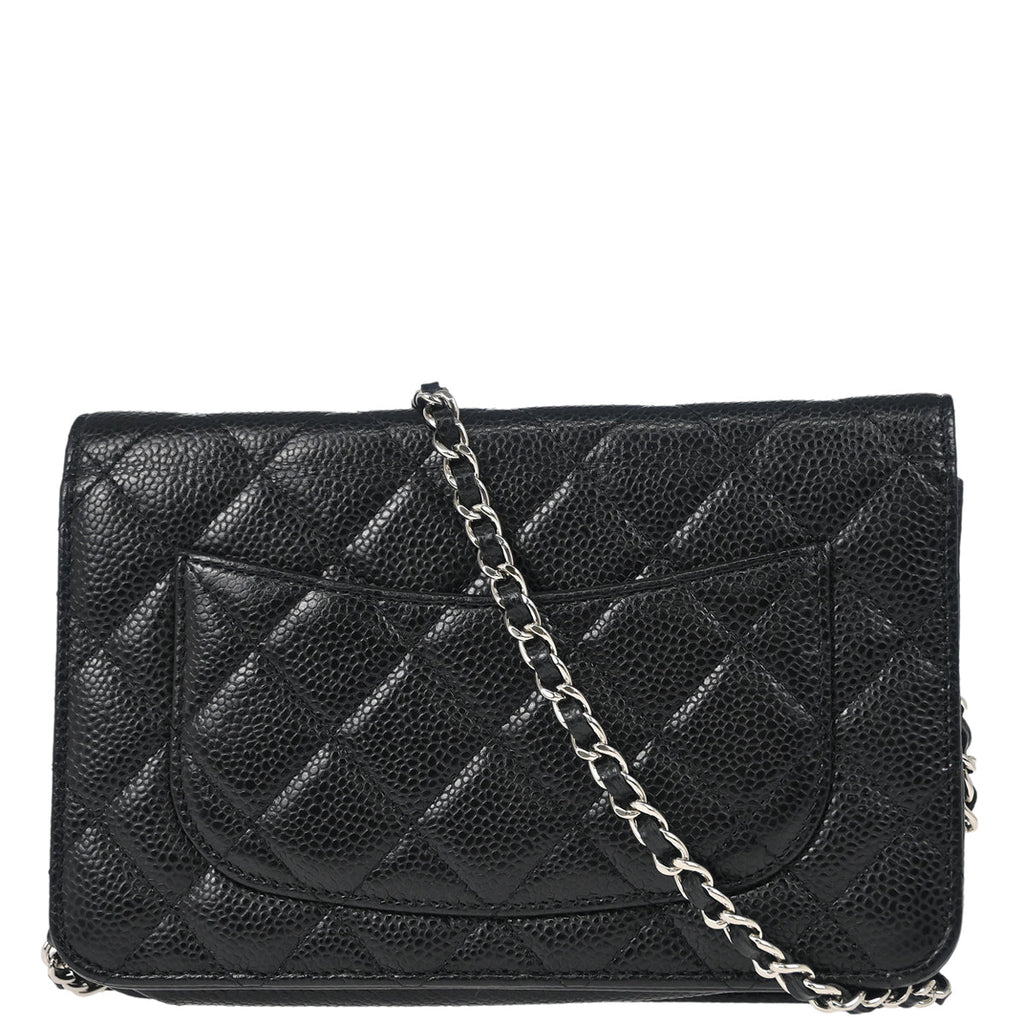 Chanel 2019 Black Caviar Classic WOC Shoulder Wallet Bag