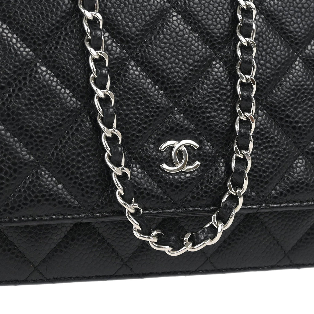 Chanel 2019 Black Caviar Classic WOC Shoulder Wallet Bag